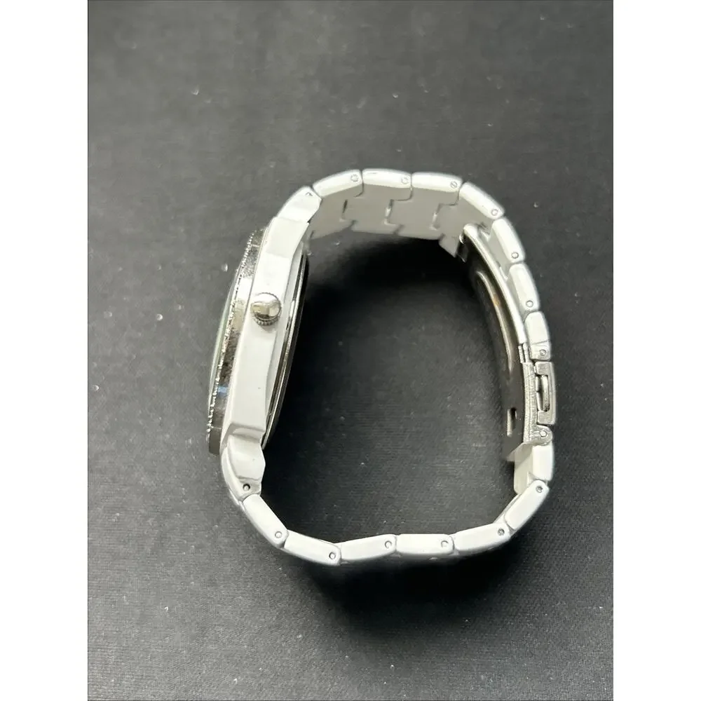 Bay Studio All White Rhinestone Bezel Women’s Quartz Watch